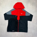Nike Crimson Red Windrunner & Black Challenger Shorts Duo Set