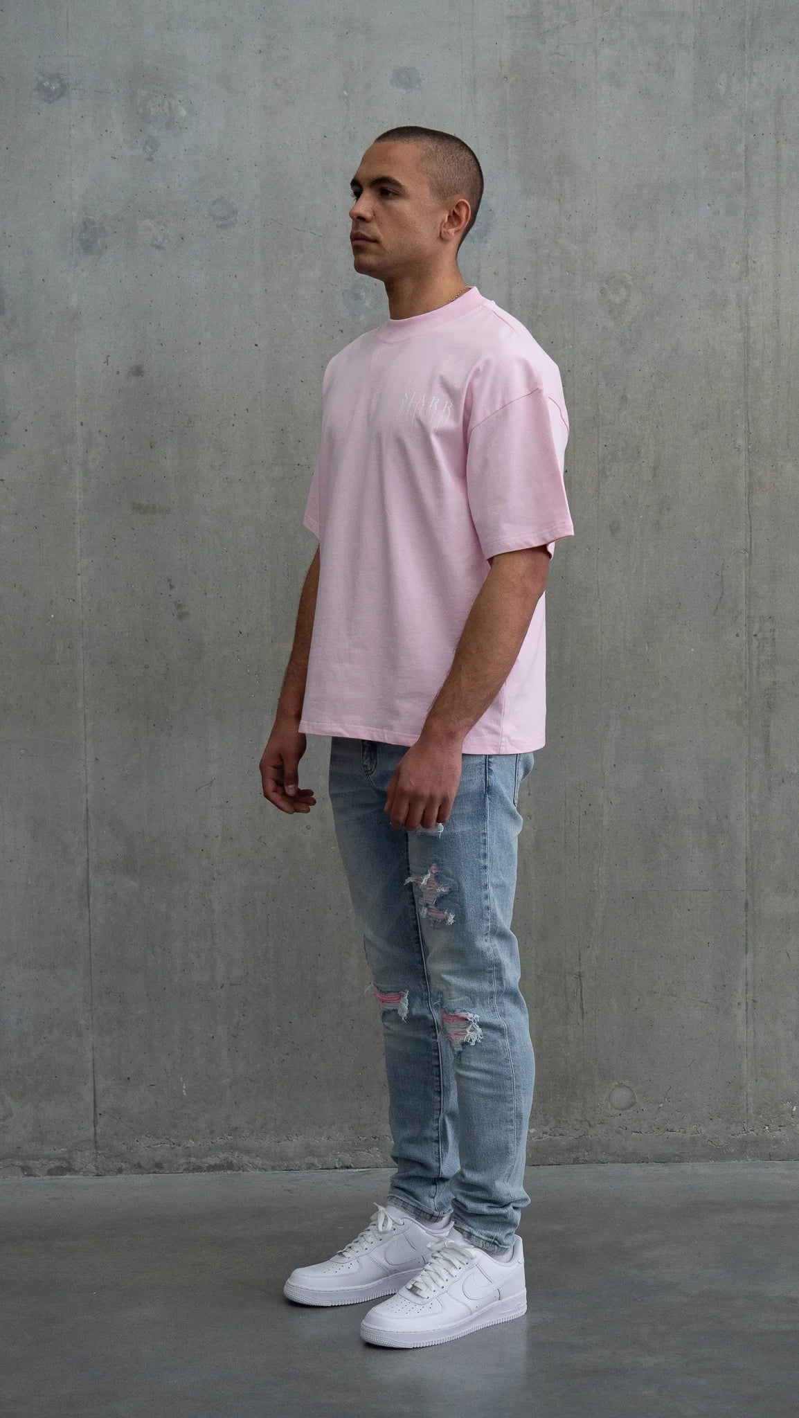 Siarr Relaxed Drip T-Shirt - Pink