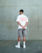 Siarr Pattern T-Shirt - White/Pink