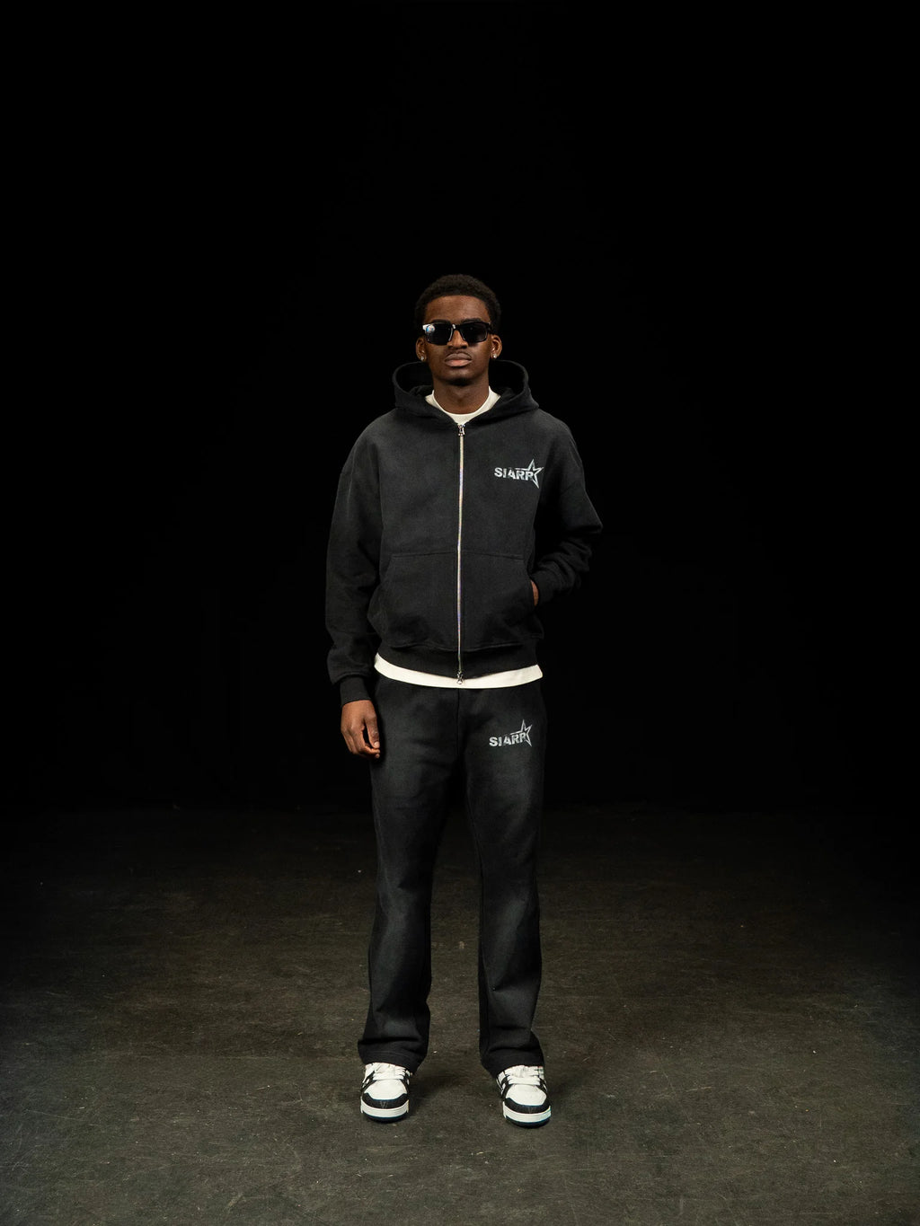 Siarr Sun Fade Hoodie - Black