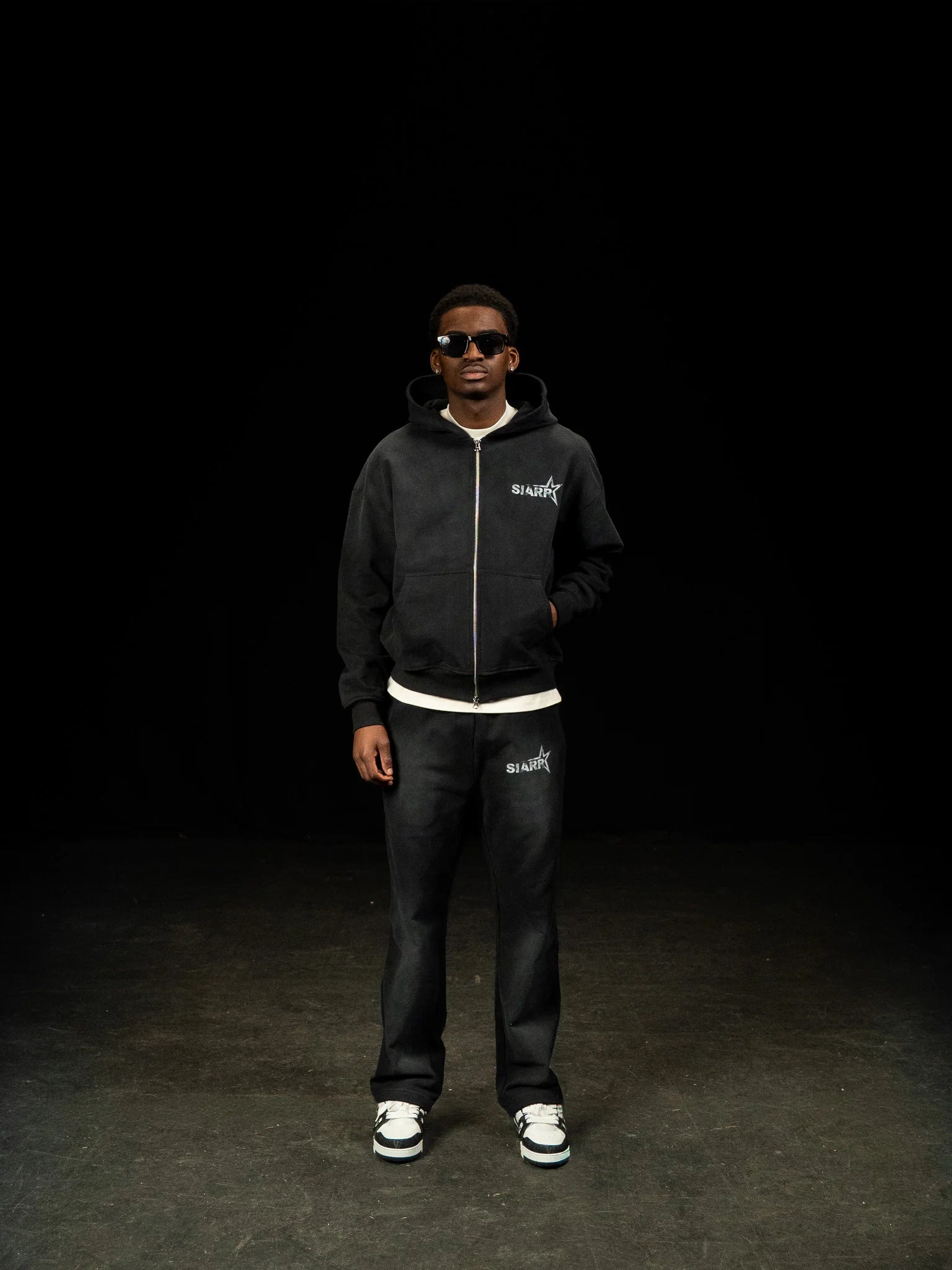 Siarr Sun Fade Hoodie - Black