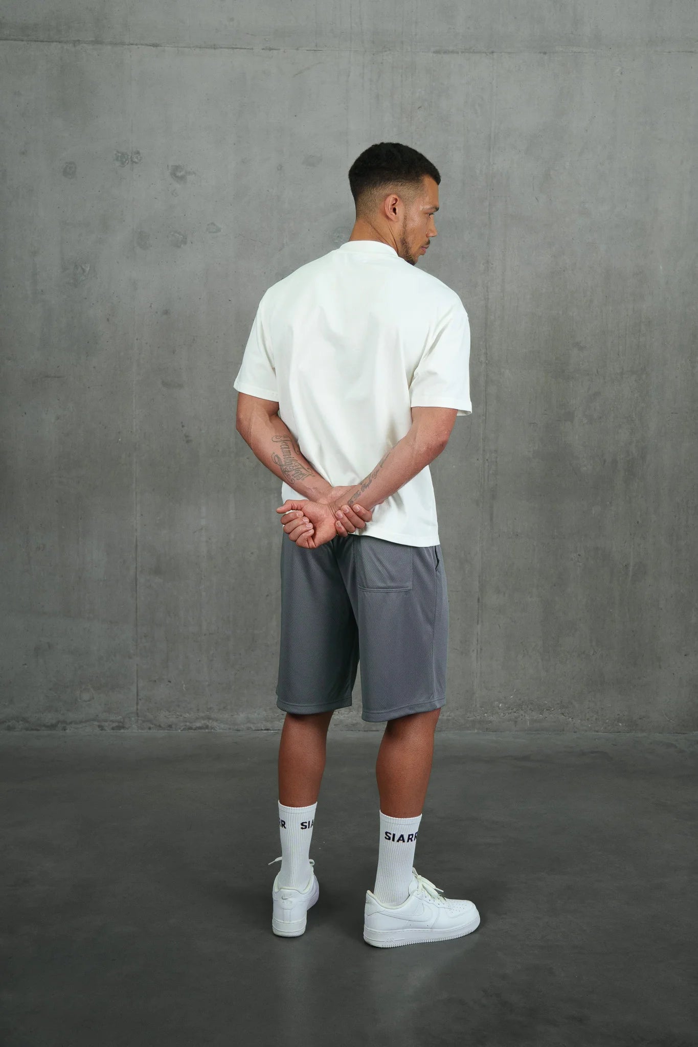 Siarr Scribble T-Shirt - White/Grey