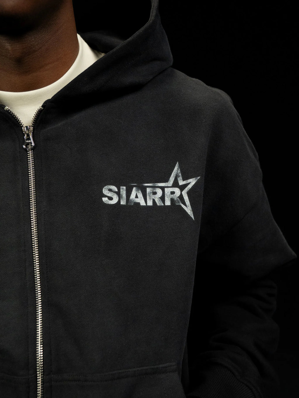 Siarr Sun Fade Hoodie - Black