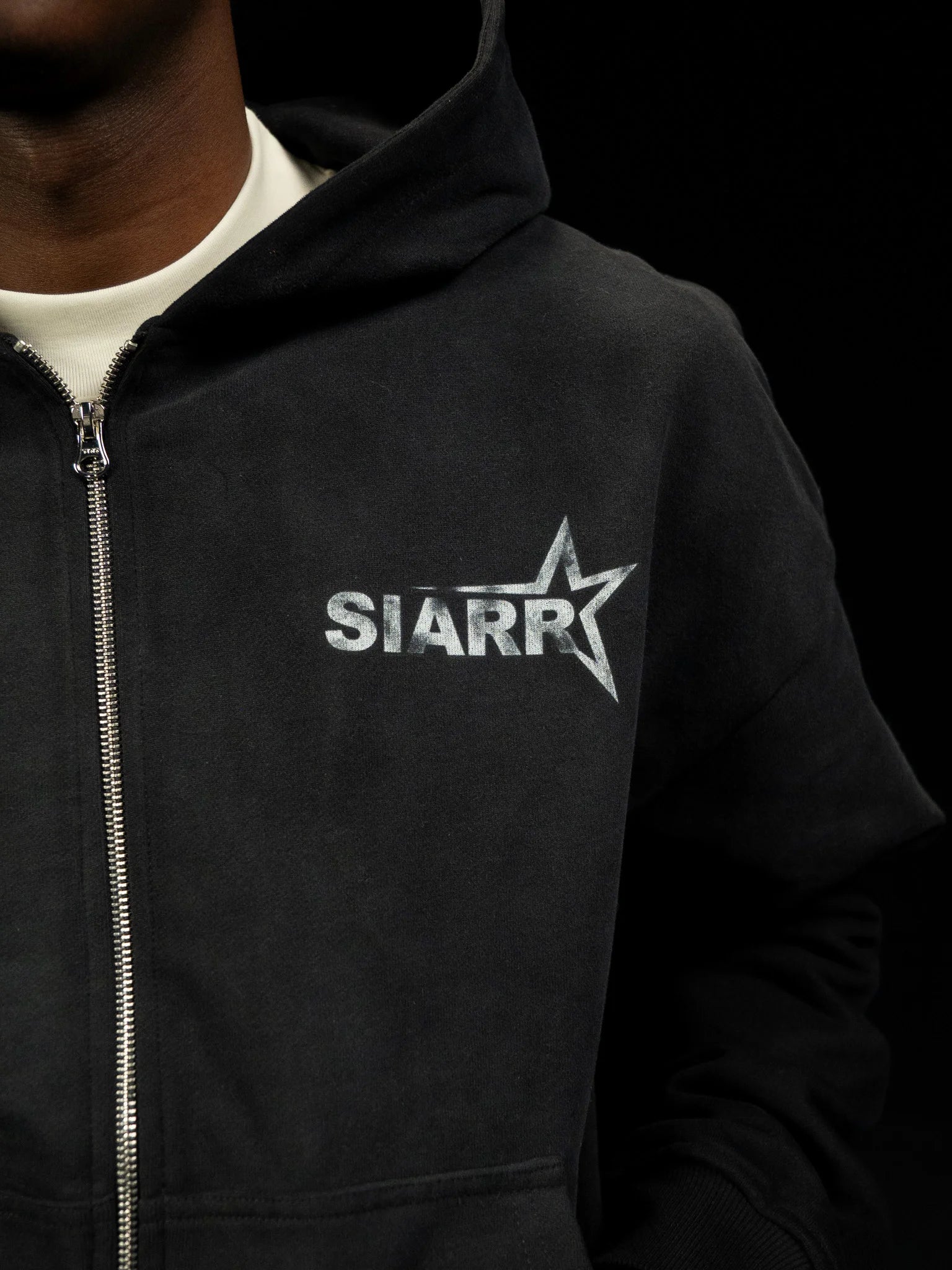 Siarr Sun Fade Hoodie - Black