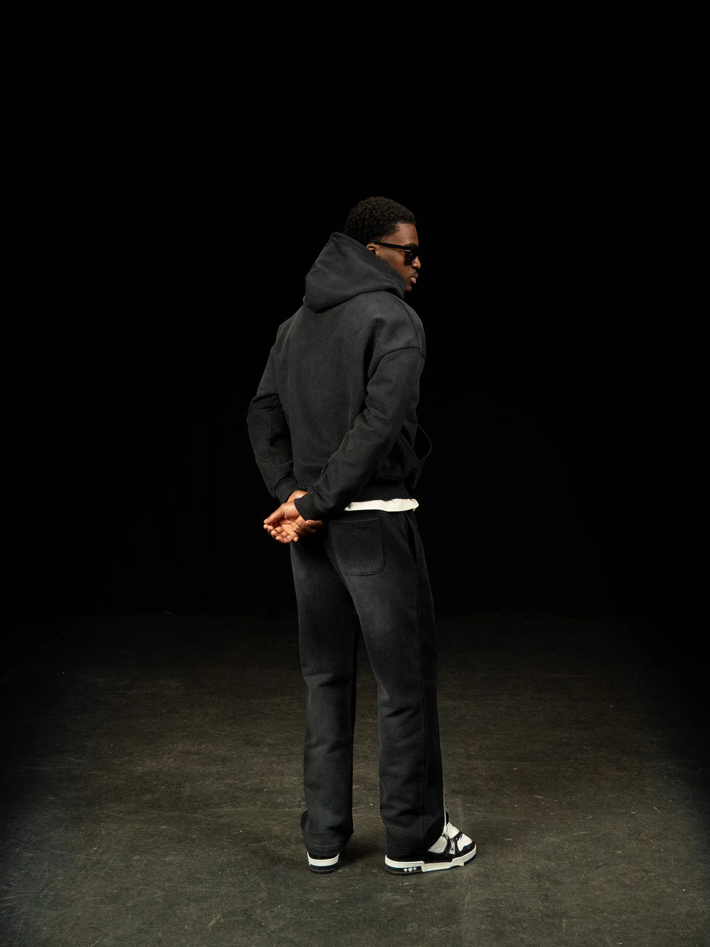Siarr Sun Fade Hoodie - Black
