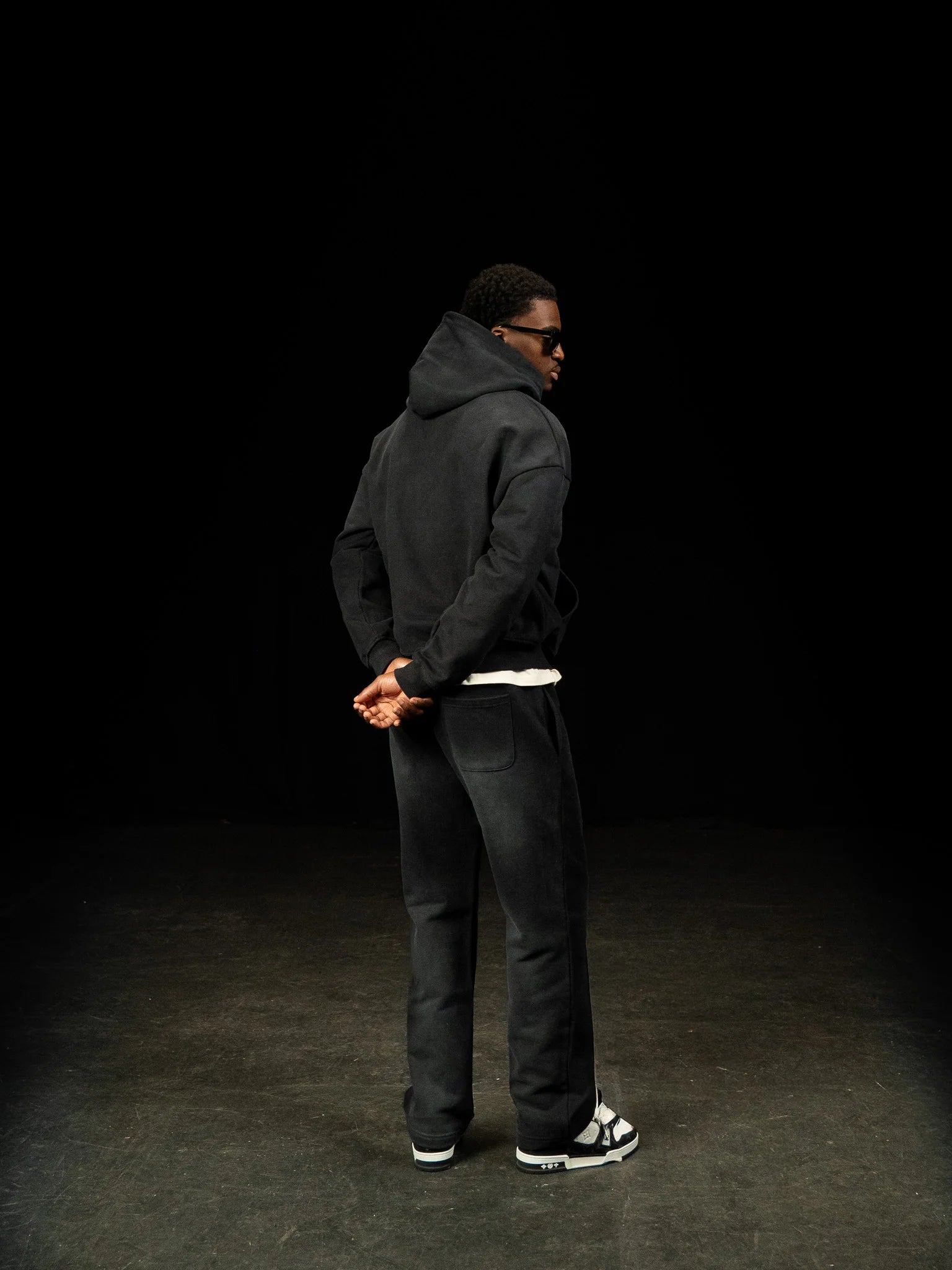 Siarr Sun Fade Hoodie - Black