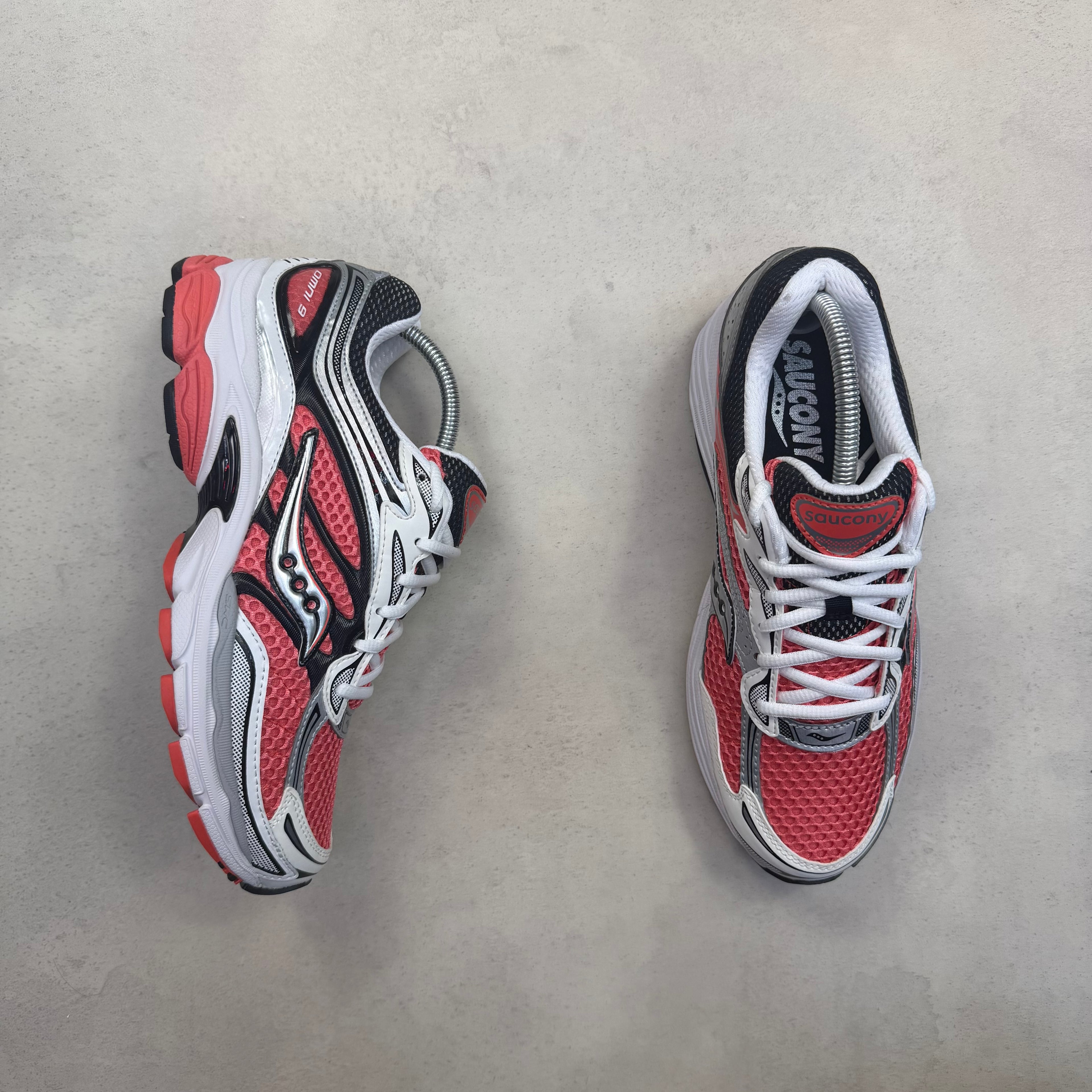 Saucony Pro Grid Omni 9 - Silver/Coral