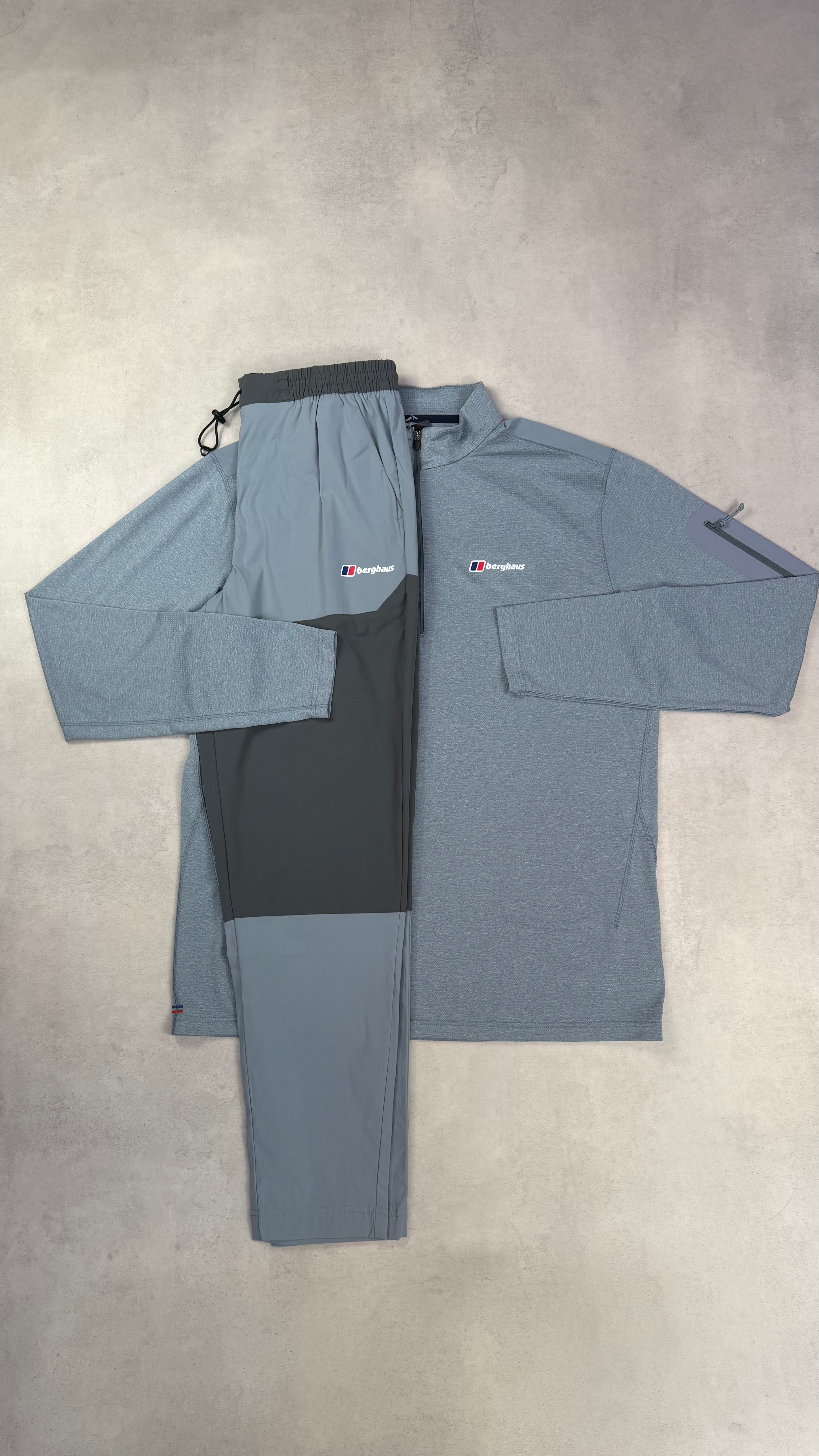 Berghaus 24/7 Explorer Half Zip & Navigator Pants Tracksuit - Grey