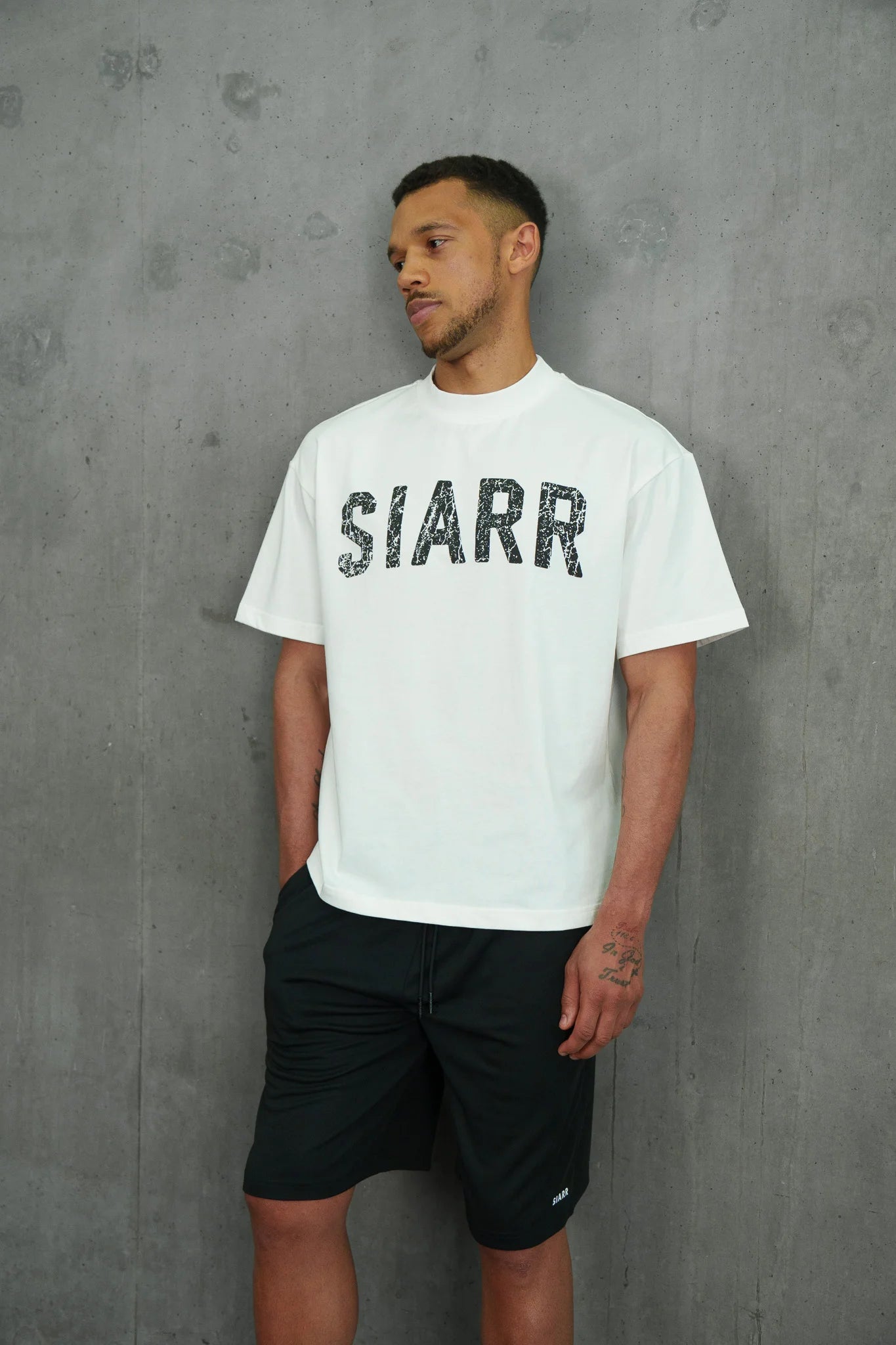 Siarr Scribble T-Shirt - White/Black