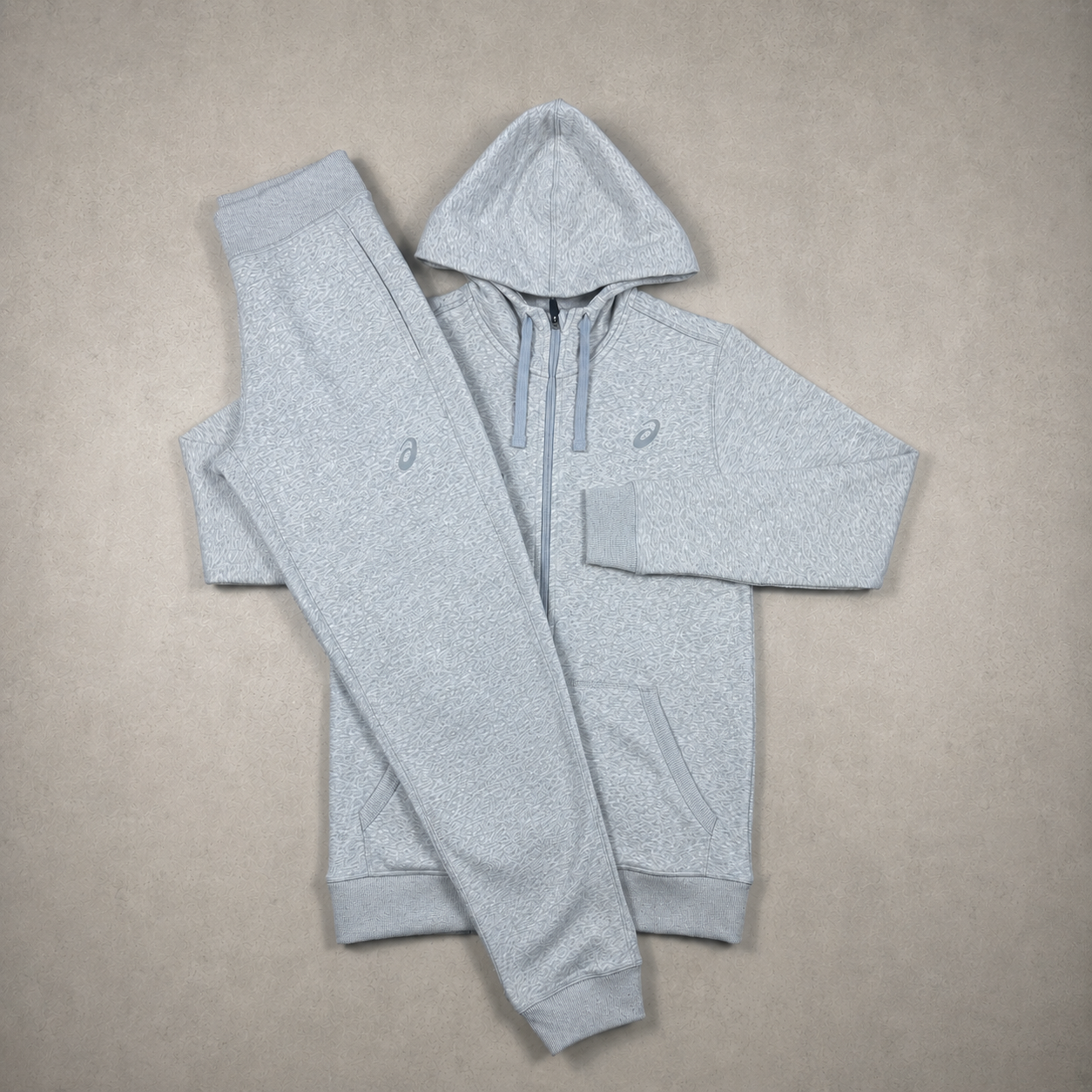 Asics Grey Icon Jacket & Grey Icon Joggers Tracksuit