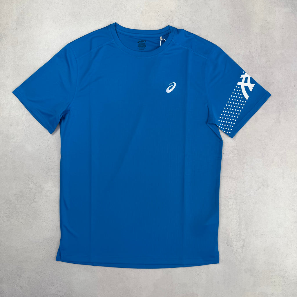 Asics Aegean Blue Icon Windrunner, T-Shirt & Shorts Trio Set