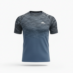Trailberg Striped Apex T-Shirt - Denim/Ombre Blue/Salute White