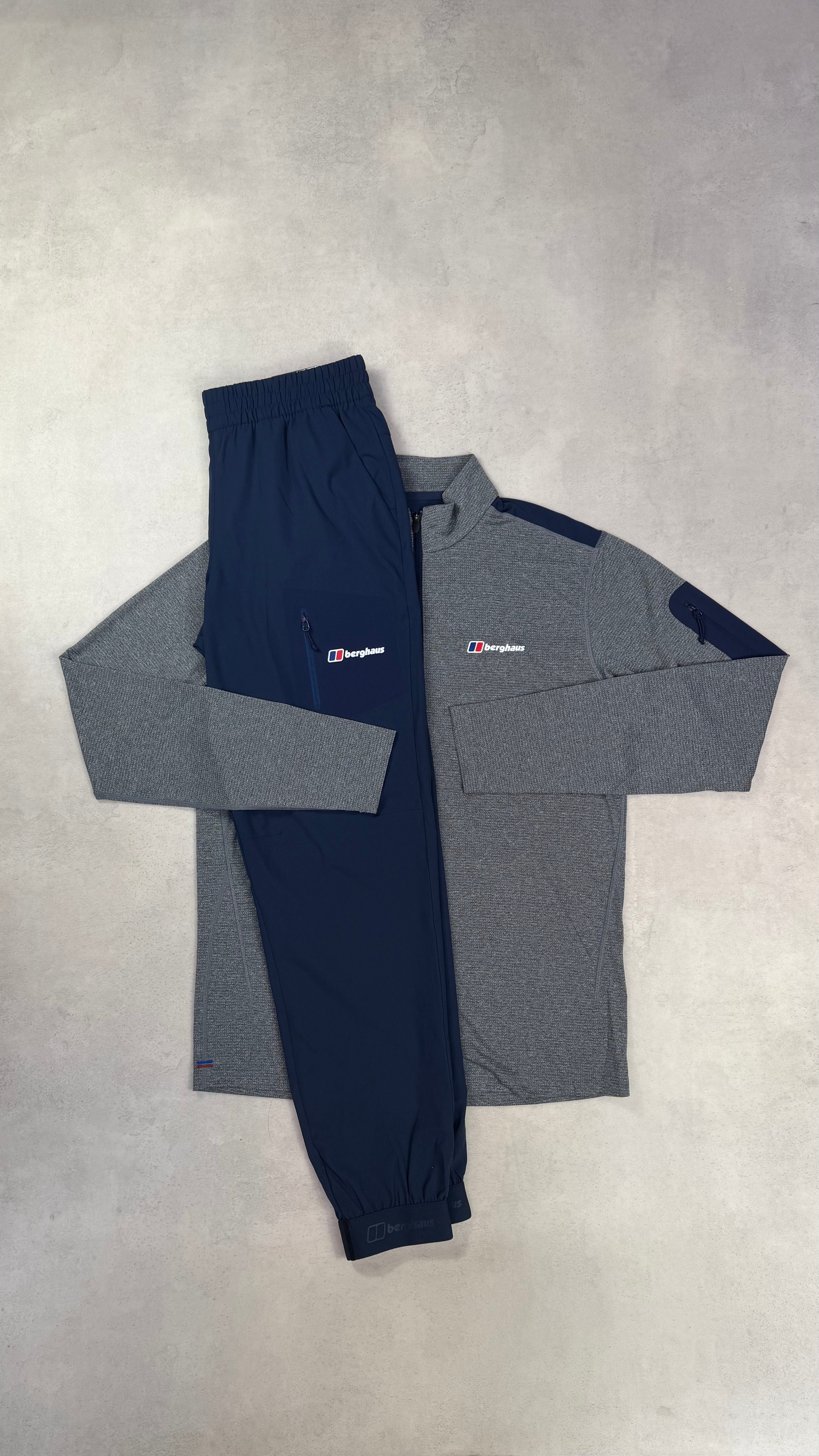Berghaus Explorer Half Zip & Intervale Pants Tracksuit - Grey / Navy