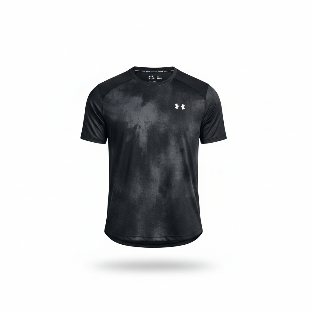 Under Armour CoolSwitch Printed SS T-Shirt - Black/White Smoke