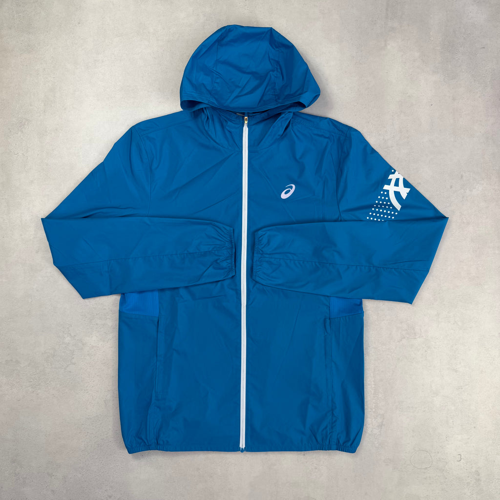 Asics Aegean Blue Icon Windrunner, T-Shirt & Shorts Trio Set