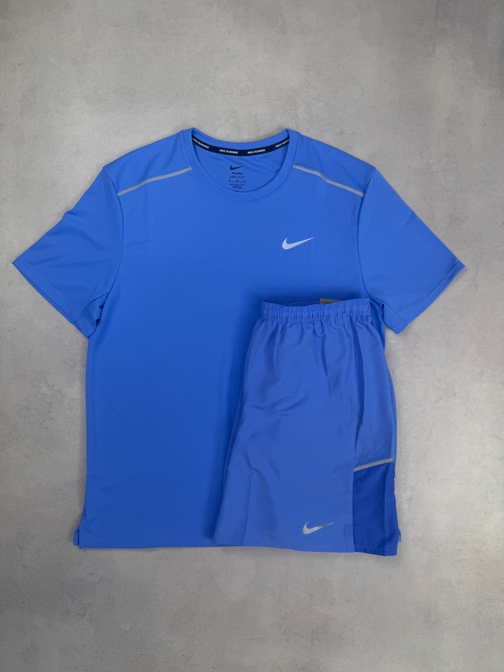 Nike Royal Sapphire Miler T-Shirt & Challenger Shorts Duo Set