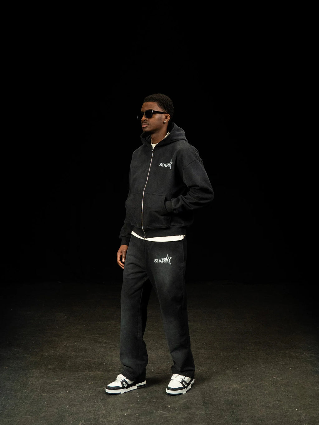 Siarr Sun Fade Joggers - Black