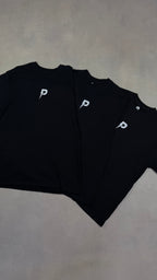Patterned Monopoly T-Shirt - Black