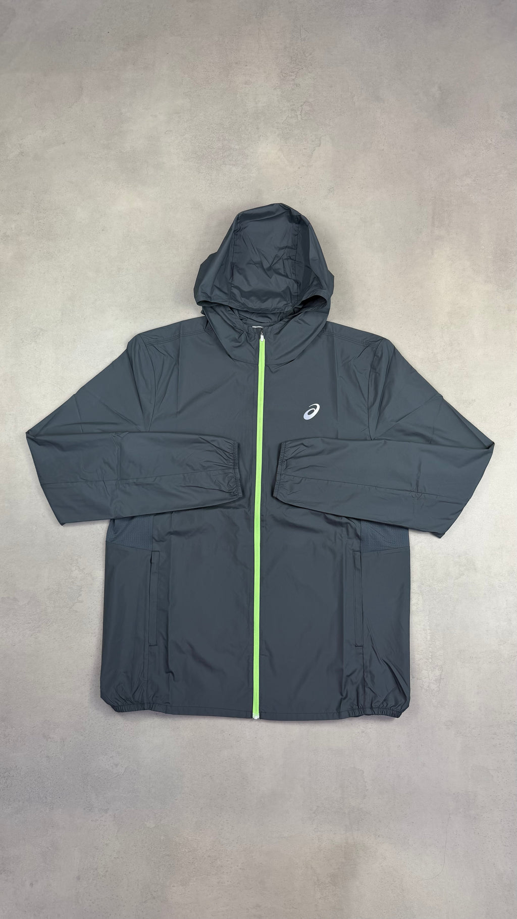 Asics Core Windrunner & Core Pants - Grey/Neon