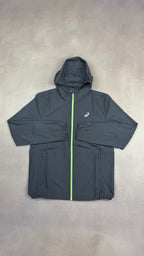 Asics Core Windrunner & Core Pants - Grey/Neon