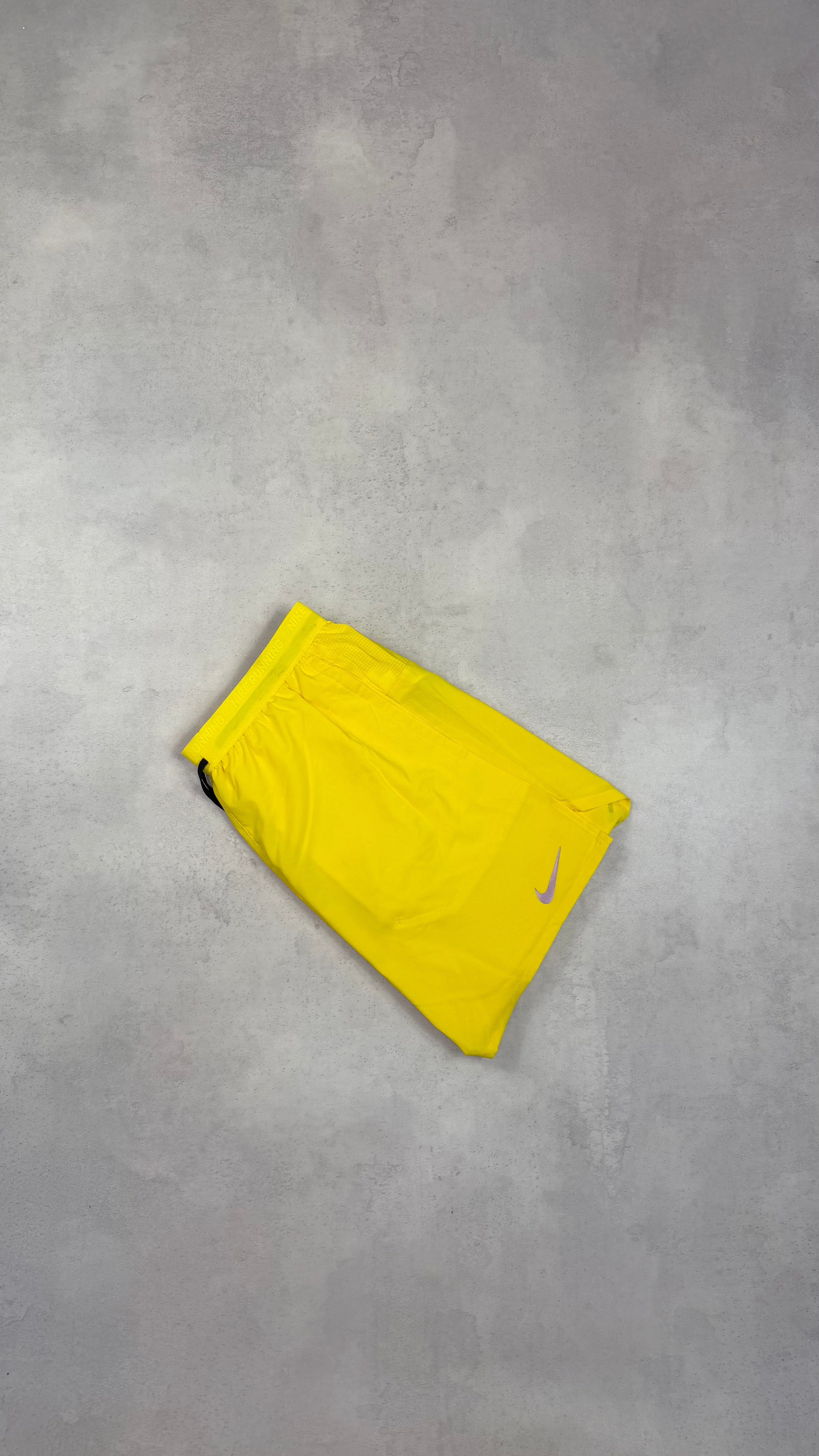 Nike Lightning Yellow Windrunner, Miler T-Shirt & Challenger Shorts Trio Set