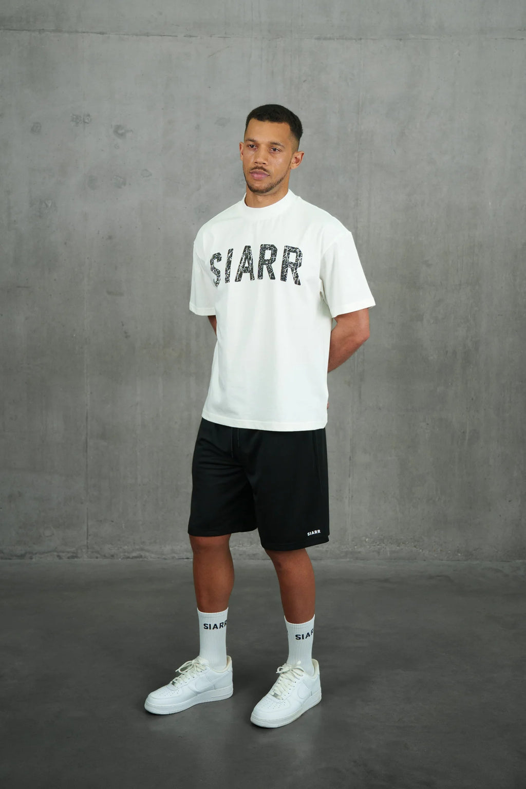 Siarr Scribble T-Shirt - White/Black
