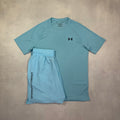 Under Armour Stream Blue T-Shirt & Woven Graphic Shorts