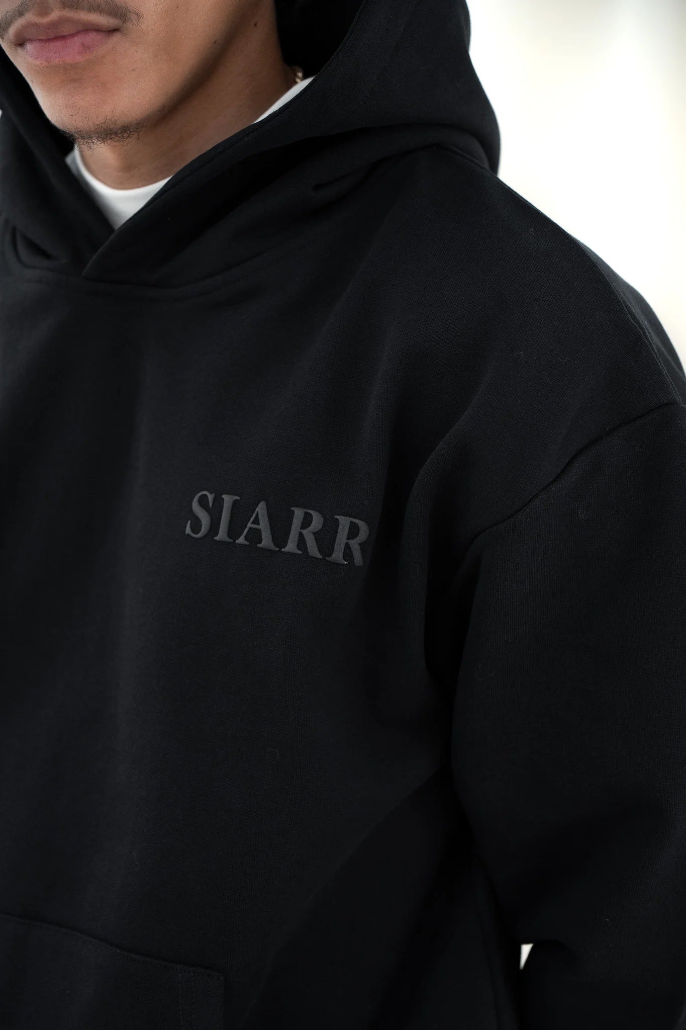 Siarr Puff Hoodie - Black