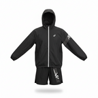 Asics Black Icon Windrunner, T-Shirt & Shorts Trio Set