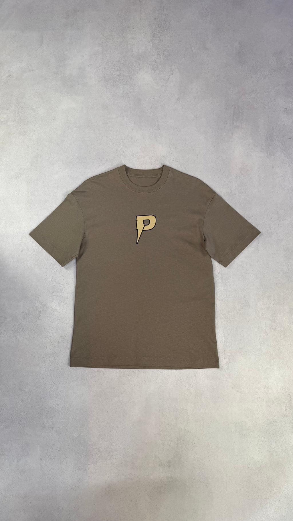 Patterned 'All In' T-Shirt - Khaki