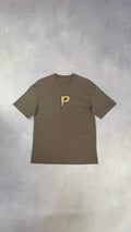 Patterned 'All In' T-Shirt - Khaki