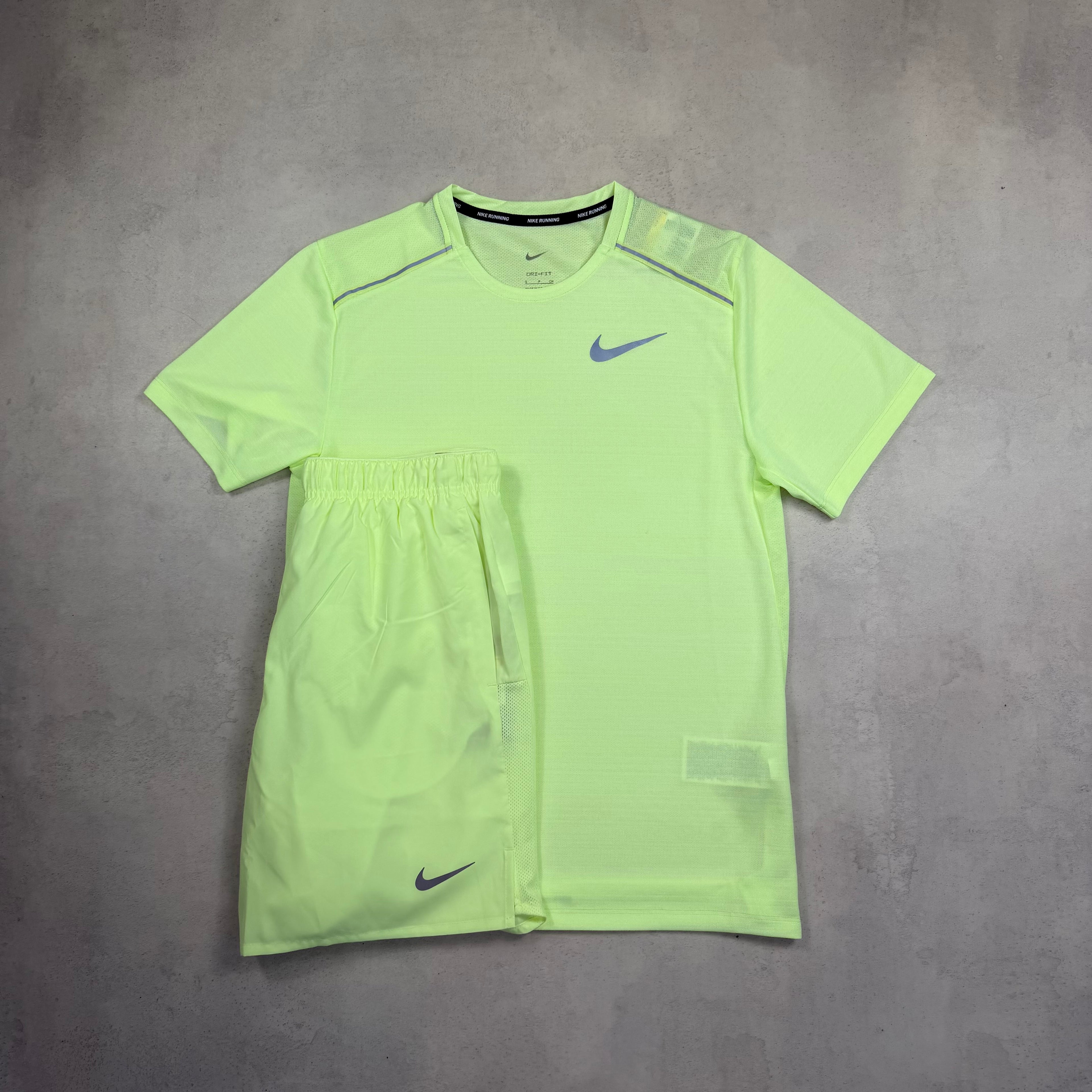 Nike Volt Ice Miler T-Shirt & Challenger Shorts Duo Set