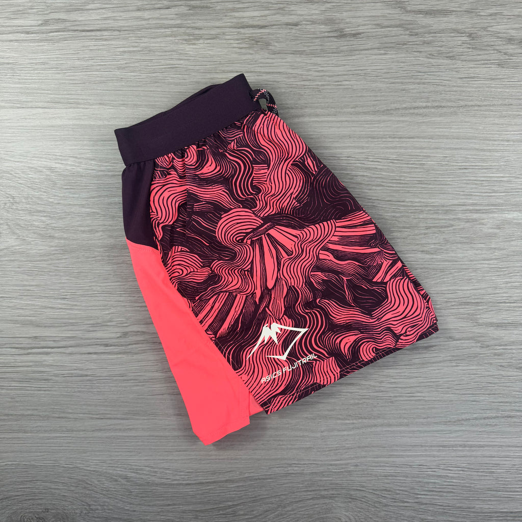 Asics Fujitrail 5in Shorts Coral/Dark Aubergine