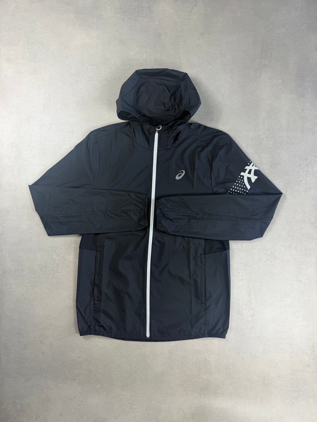 Asics Black Icon Windrunner, T-Shirt & Shorts Trio Set
