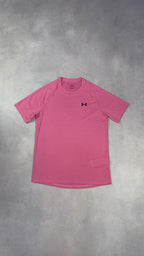 Under Armour Tech Textured SS T-Shirt - Salmon Pink