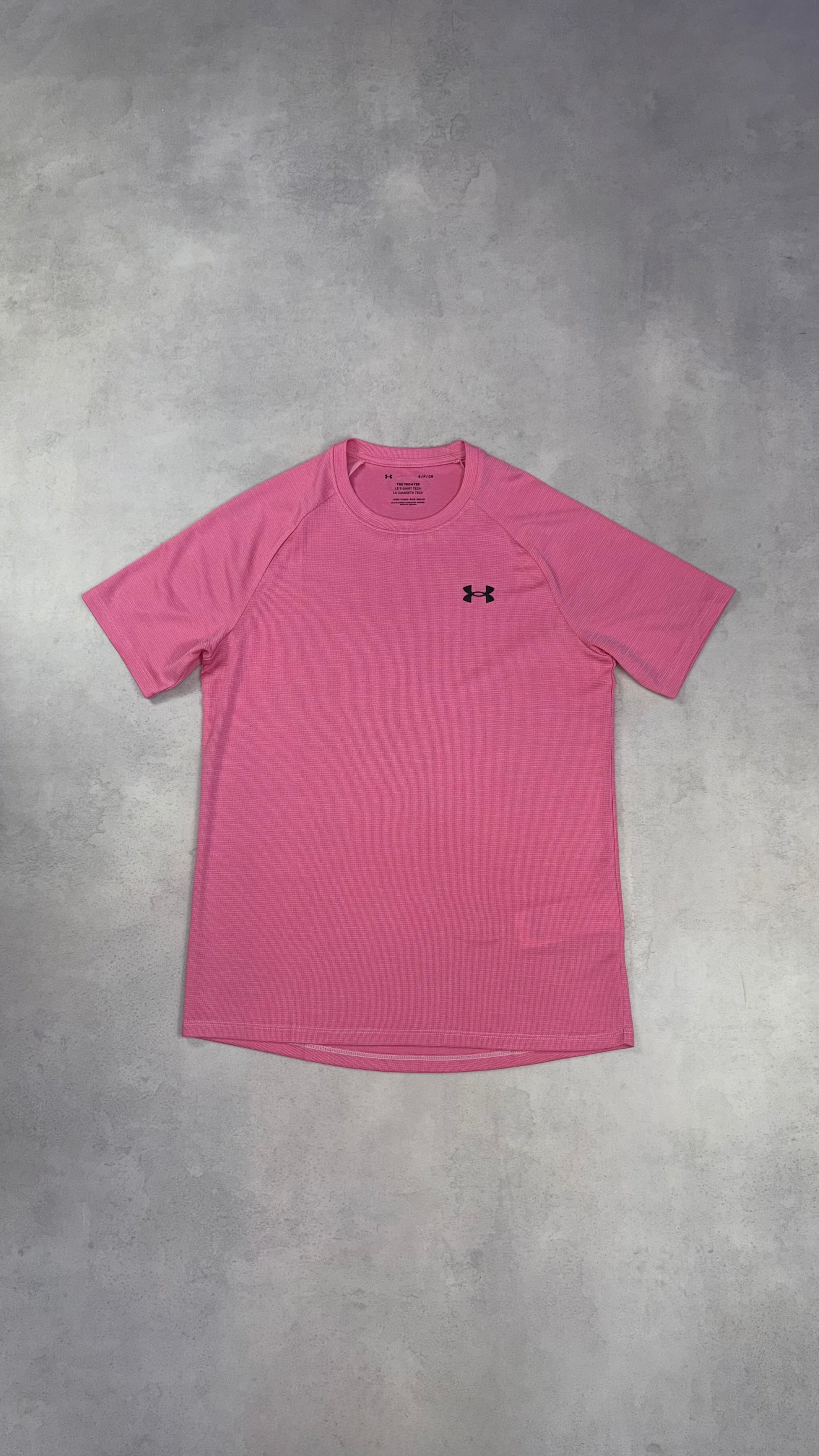 Under Armour Tech Textured SS T-Shirt - Salmon Pink