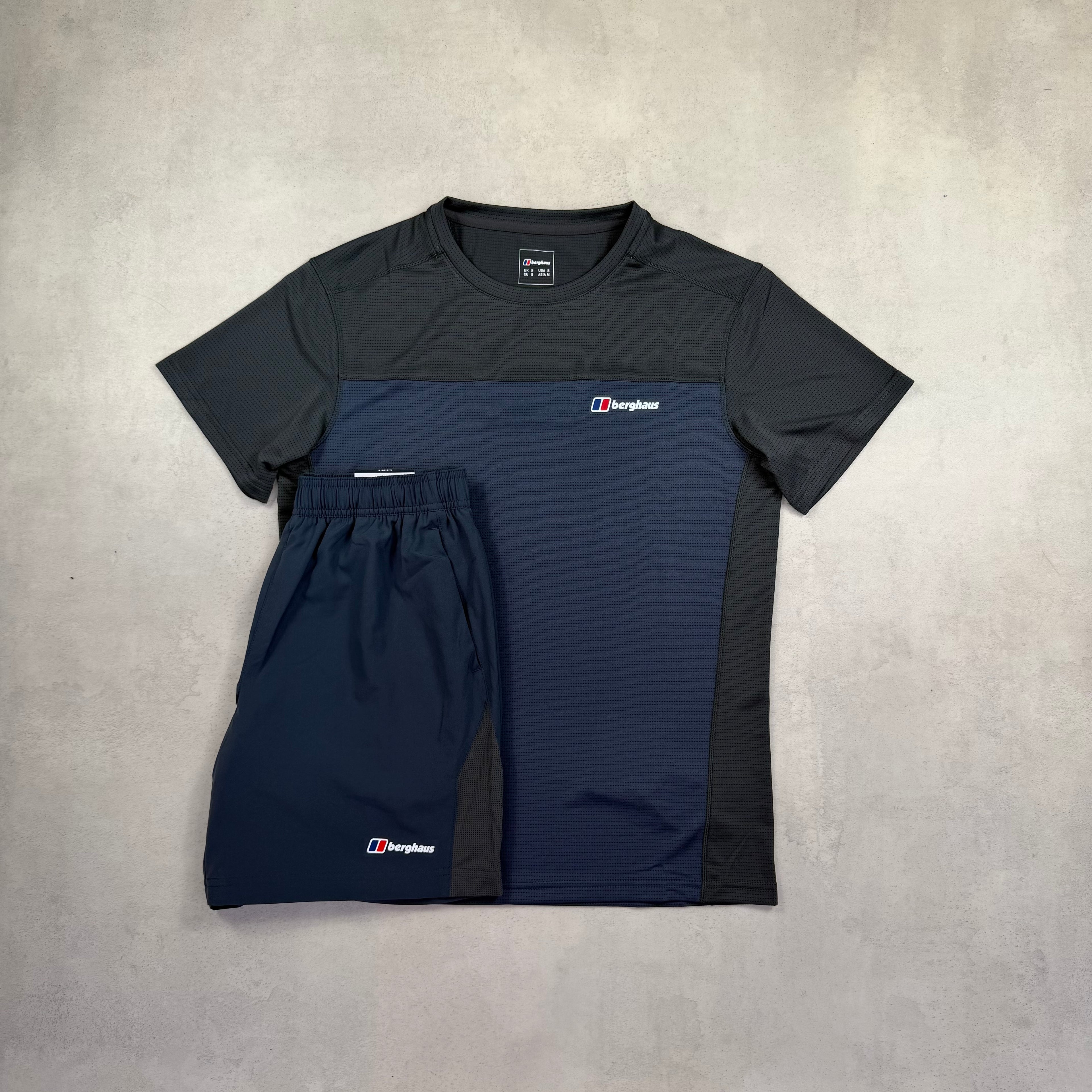 Berghaus 24/7 Explorer T-Shirt & Stanope Seven Shorts - Grey/Navy