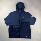 Asics Navy Icon Windrunner, T-Shirt & Shorts Trio Set