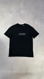 Patterned 'Drip' T-Shirt - Black/Silver