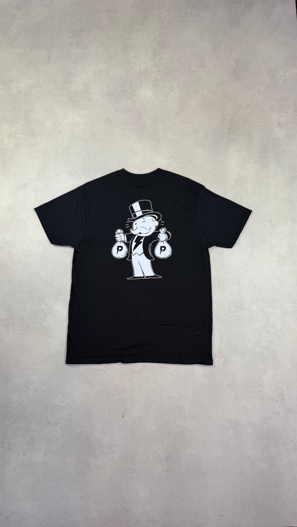 Patterned Monopoly T-Shirt - Black