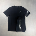 Asics Black Icon T-Shirt & Shorts Duo Set