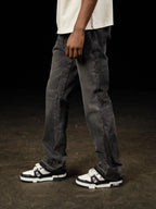 Siarr Flared Jeans - Washed Black