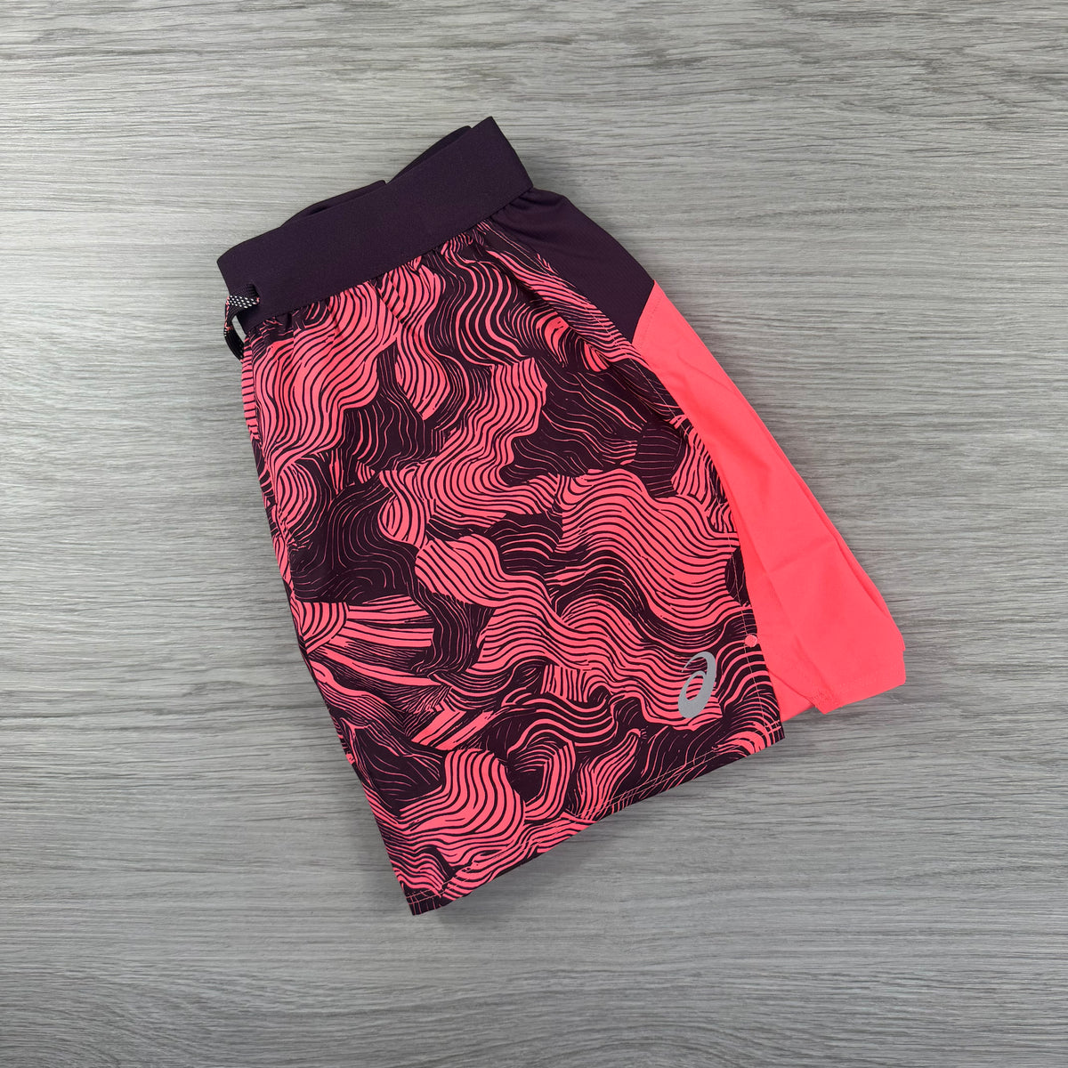 Asics Fujitrail 5in Shorts Coral/Dark Aubergine