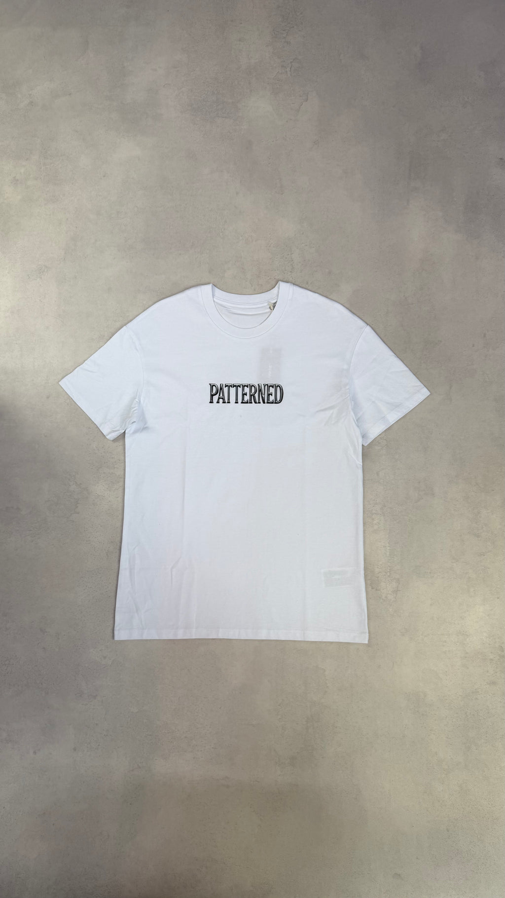 Patterned 'Drip' T-Shirt - White/Silver