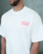 Siarr Pattern T-Shirt - White/Pink