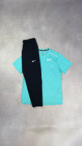Nike Mint (New Season) Miler T-Shirt & Black Challenger Pants Duo Set