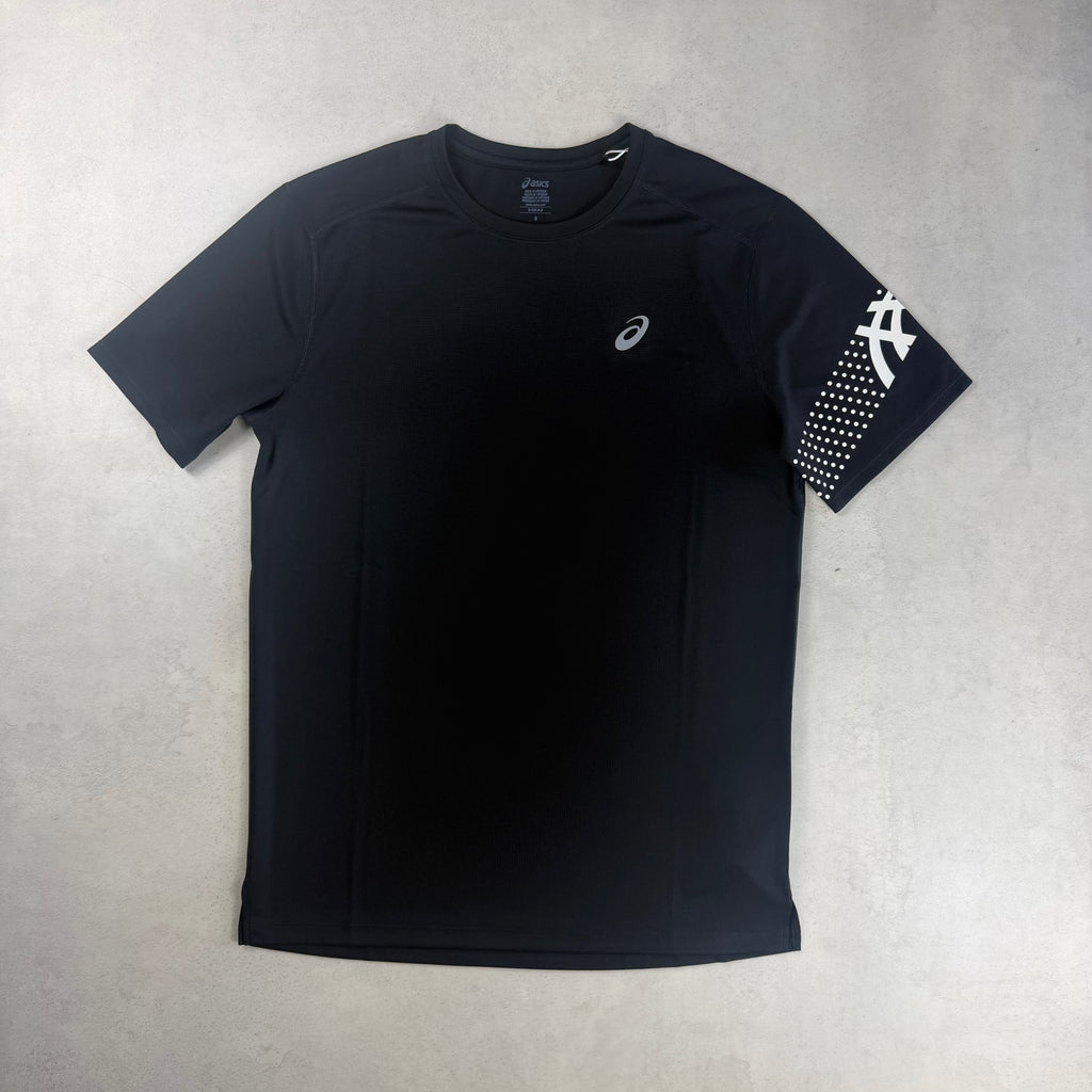 Asics Black Icon Windrunner, T-Shirt & Shorts Trio Set