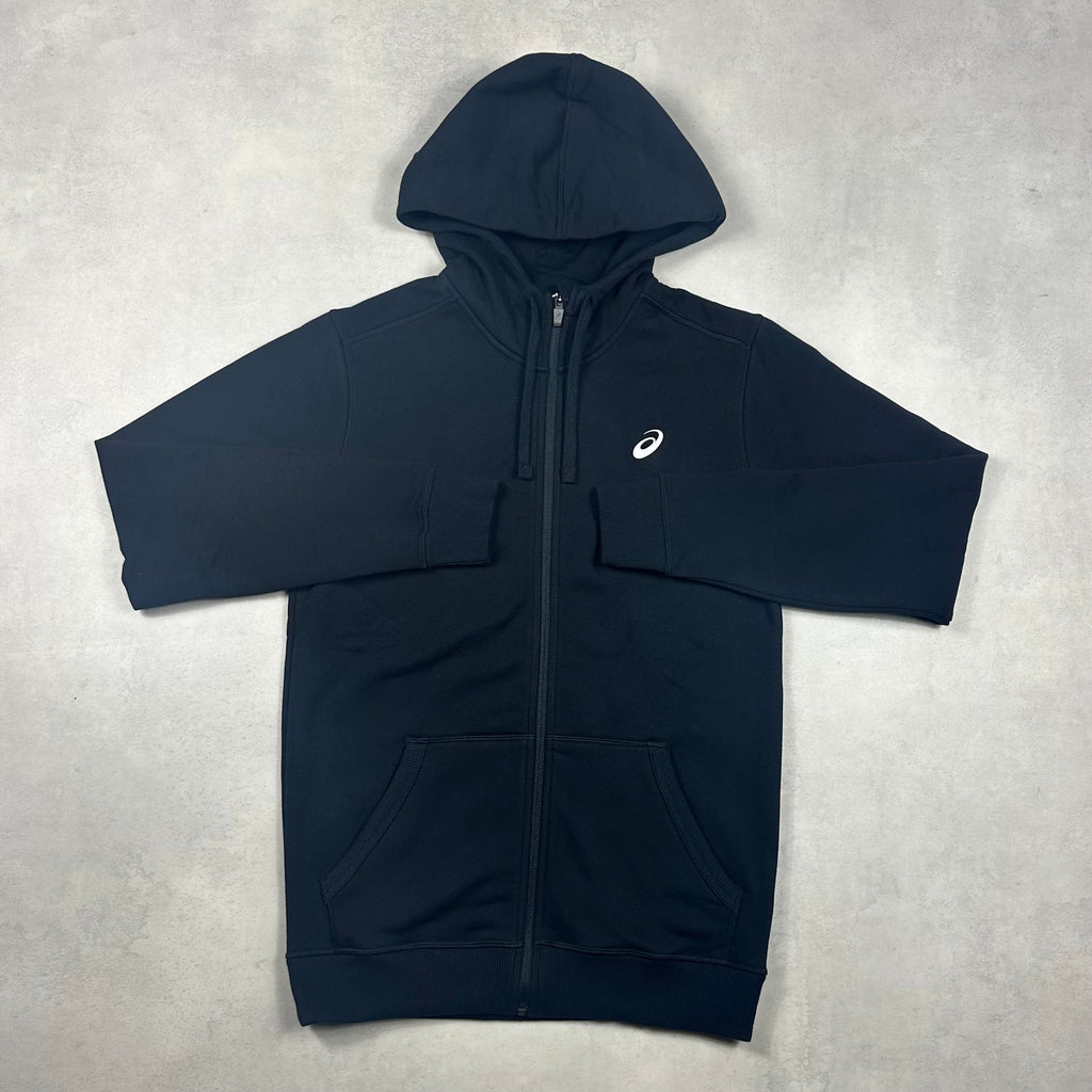 Asics Black Icon Jacket & Black Icon Joggers Tracksuit