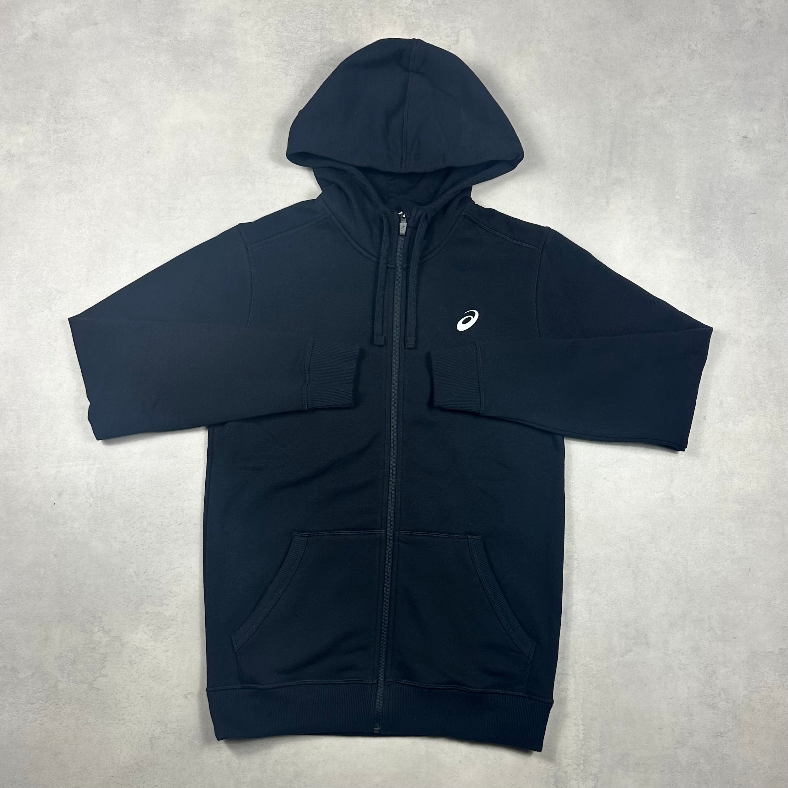 Asics Black Icon Jacket & Black Icon Joggers Tracksuit