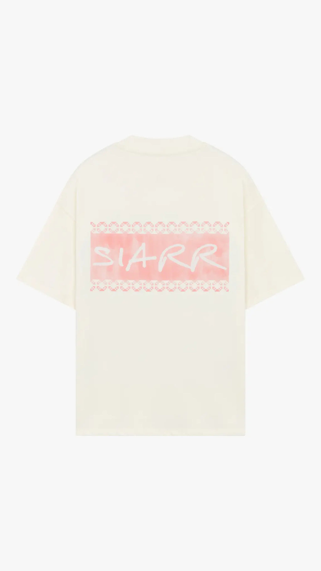 Siarr Pattern T-Shirt - White/Pink